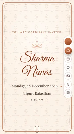 Aashiyana housewarming invitation website template