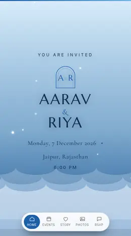 Aegean Dome wedding invitation website template