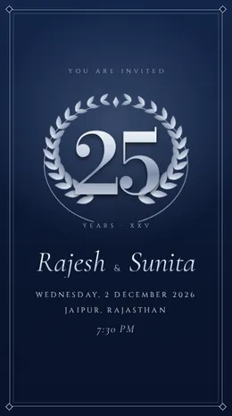 Silver Jubilee invitation template