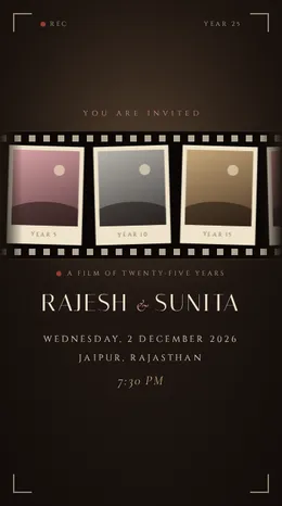 Through the Years invitation template