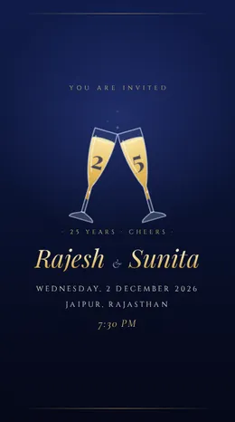 Midnight Toast invitation template