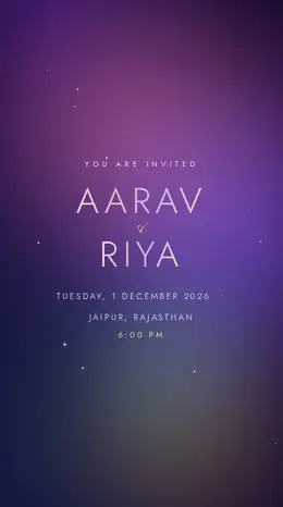 Aurora Glass wedding invitation