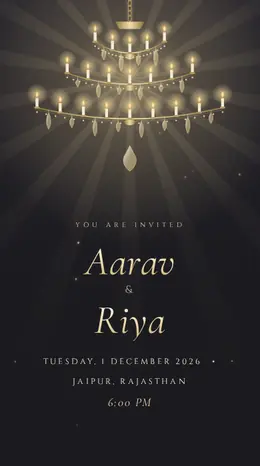 Grand Ballroom wedding invitation