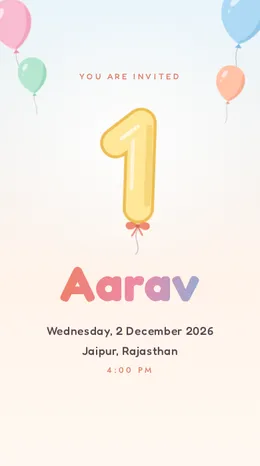 Balloon Parade invitation template
