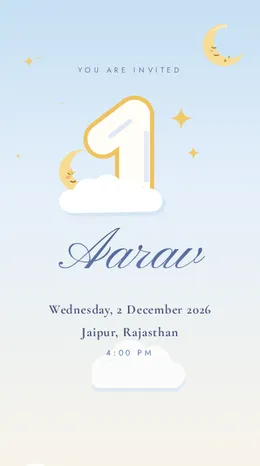 Dreamy Clouds invitation template