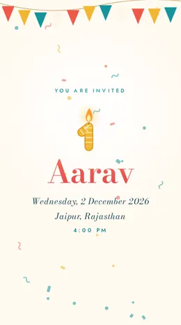 Cake & Confetti invitation template