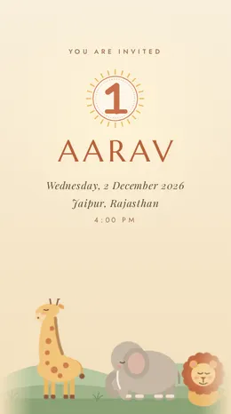 Little Safari invitation template