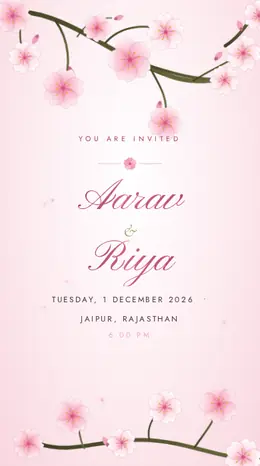 Blossom Drift wedding invitation