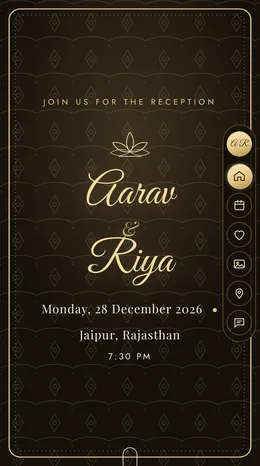Brut Soirée reception only invitation website template
