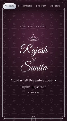 Chandi Jashn 25th anniversary invitation website template
