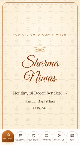 Dehleez housewarming invitation website template