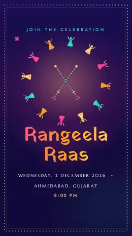 Dandiya Nights invitation template