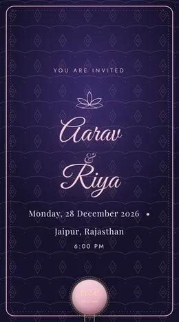 Gulaabi Khat engagement invitation website template