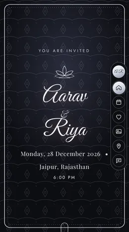 Hira Solitaire engagement invitation website template