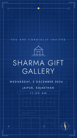 Blueprint invitation template