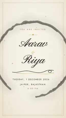 Ink & Gold wedding invitation