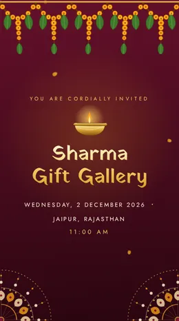 Marigold Toran invitation template