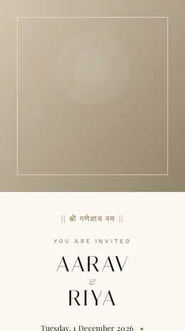 Ivory Editorial wedding invitation