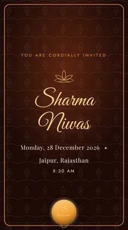 Jyoti Griha housewarming invitation website template