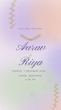 Lilac Watercolor wedding invitation