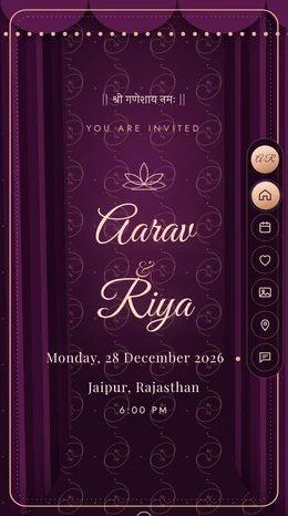 Maharani wedding invitation website template