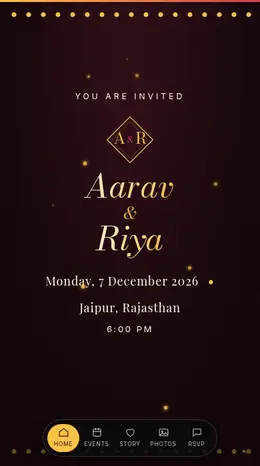 Marquee Premiere wedding invitation website template