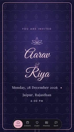 Mehr-o-Mah engagement invitation website template