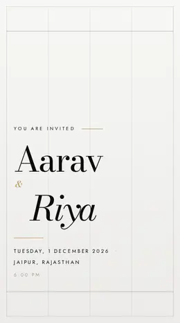 Monochrome Gallery wedding invitation