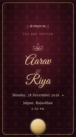 Muhr-e-Mohabbat wedding invitation website template