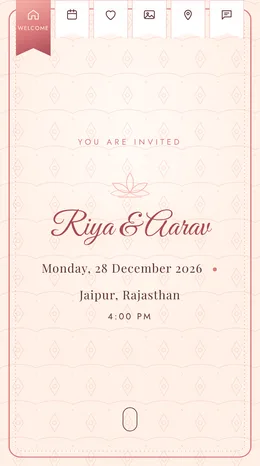 Nanha Tohfa baby shower invitation website template