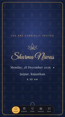 Nayi Roshni housewarming invitation website template