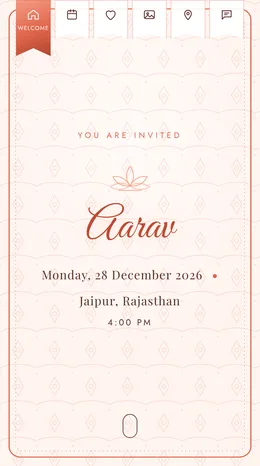 Pehla Kadam 1st birthday invitation website template