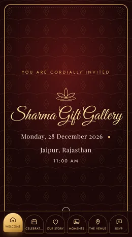 Rangmanch inauguration invitation website template
