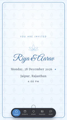 Sapno Ka Badal baby shower invitation website template
