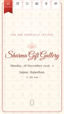 Shubh Aarambh inauguration invitation website template