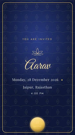 Sitaron Ka Khat 1st birthday invitation website template